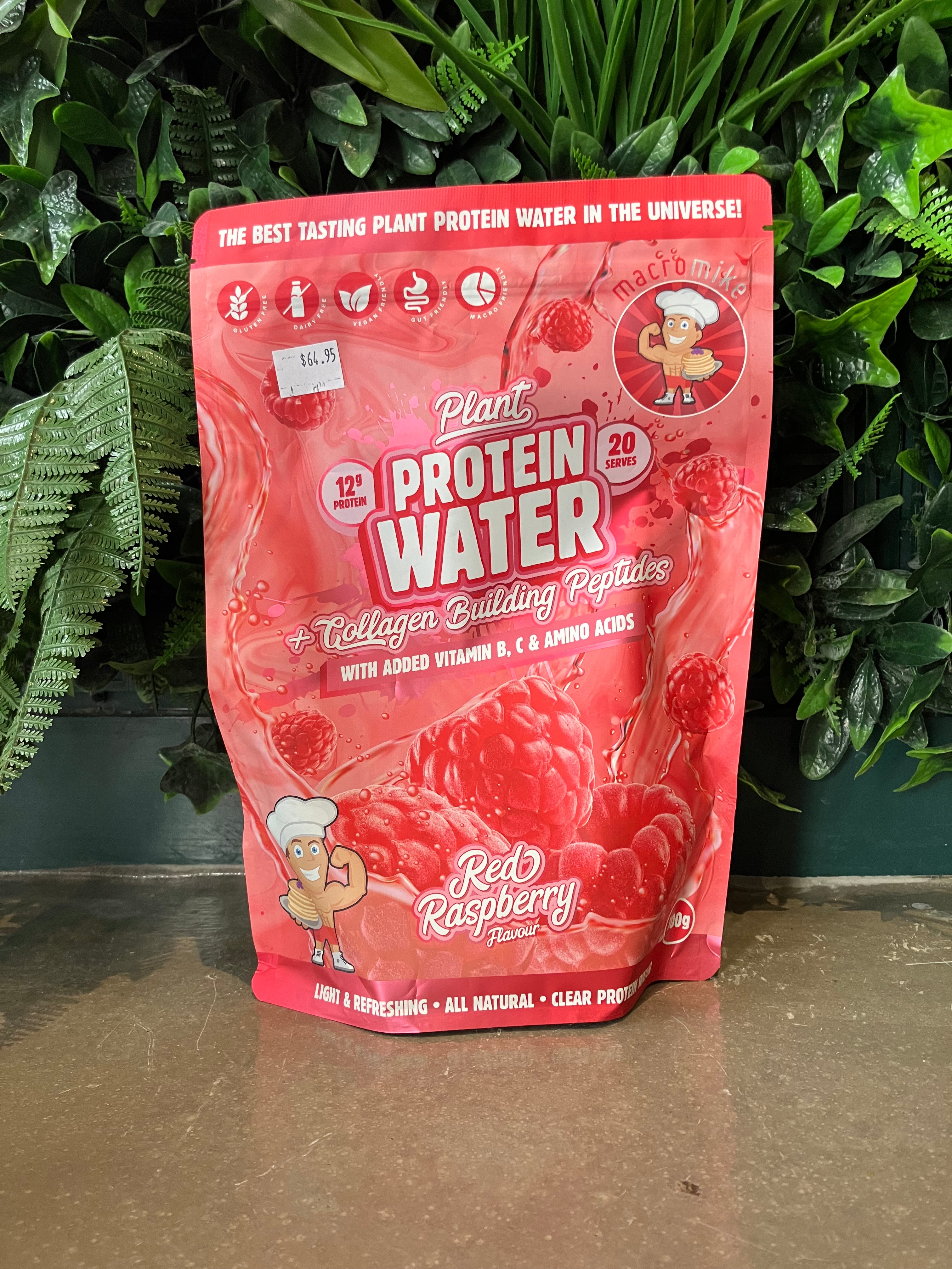 Macro Mike - Plant protein water - Red Raspberry flavour - 20 serves